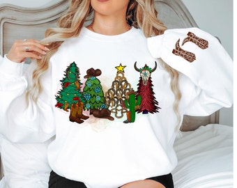 Country Christmas Sweatshirt| Cute Cowhide Sweatshirt| Holiday Sweatshirt| Christmas Cow Shirt| Cow Lover Xmas Gift| Farm Sweatshirt| Cows