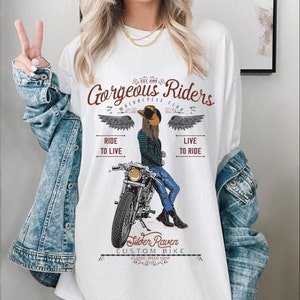 Motorcycle Shirt for Women, Woman Motorcycle Shirt, Vintage Motorcycle Tshirt, Biker Gifts, Biker Shirt, Biker Girl
