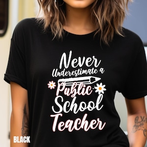 Never Underestimate A Public School Teacher, Kamala Harris 2024 Madam President, Democrat Tee, Harris Walz 2024 Rally, Educator Tee