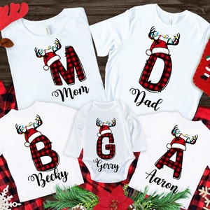 Matching Family Christmas Shirts, Custom Family Shirts, Personalized Christmas Family T-Shirt Custom Christmas Group Shirts Matching Pajamas