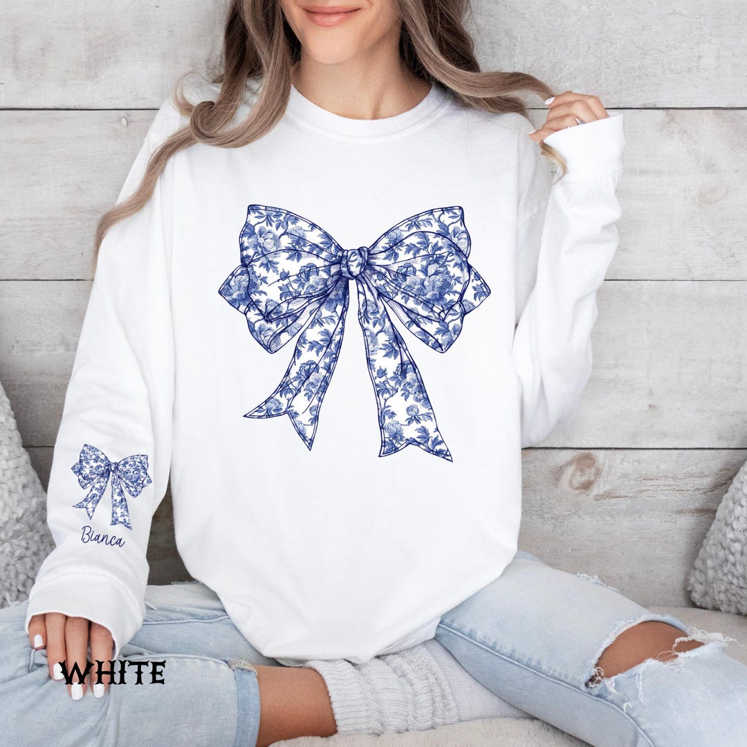 Cozy Bow Sweat Set- Blue