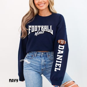 Custom Football Sweatshirt, Game Day Sweatshirt, Football Season Shirt, Football Mom, Custom Name Football Football Lover Gift