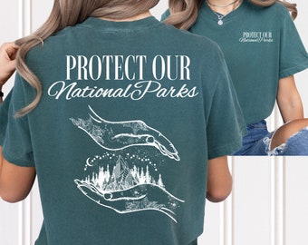 Chemise parcs nationaux, Protégez nos parcs nationaux, T-shirt de randonnée en plein air, Cadeau de camping, Amoureux de la nature, Granola Girl, T-shirt An 2000, Comfort Colors®