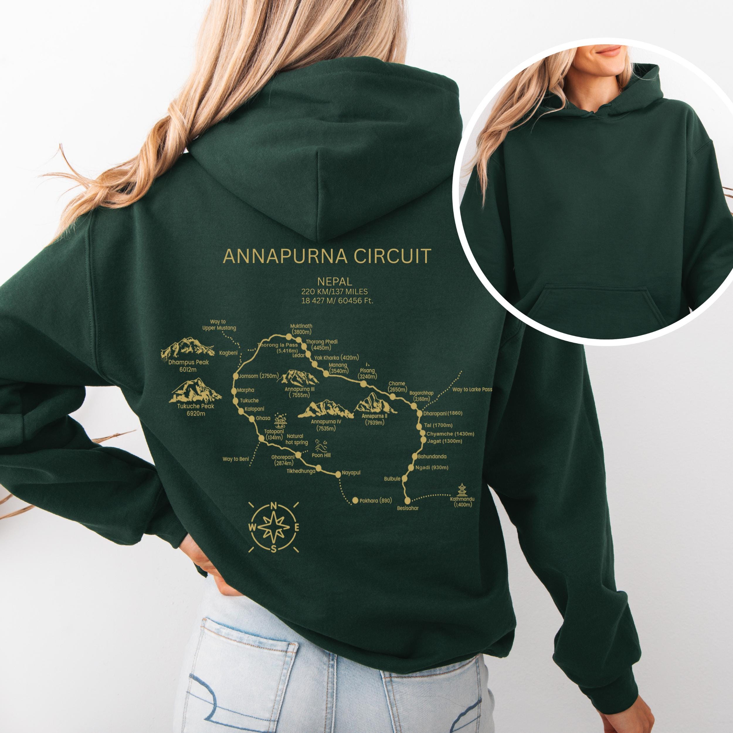 Annapurna Circuit Himalayan Mountain Climbing Hoodie | Nepal Trek
