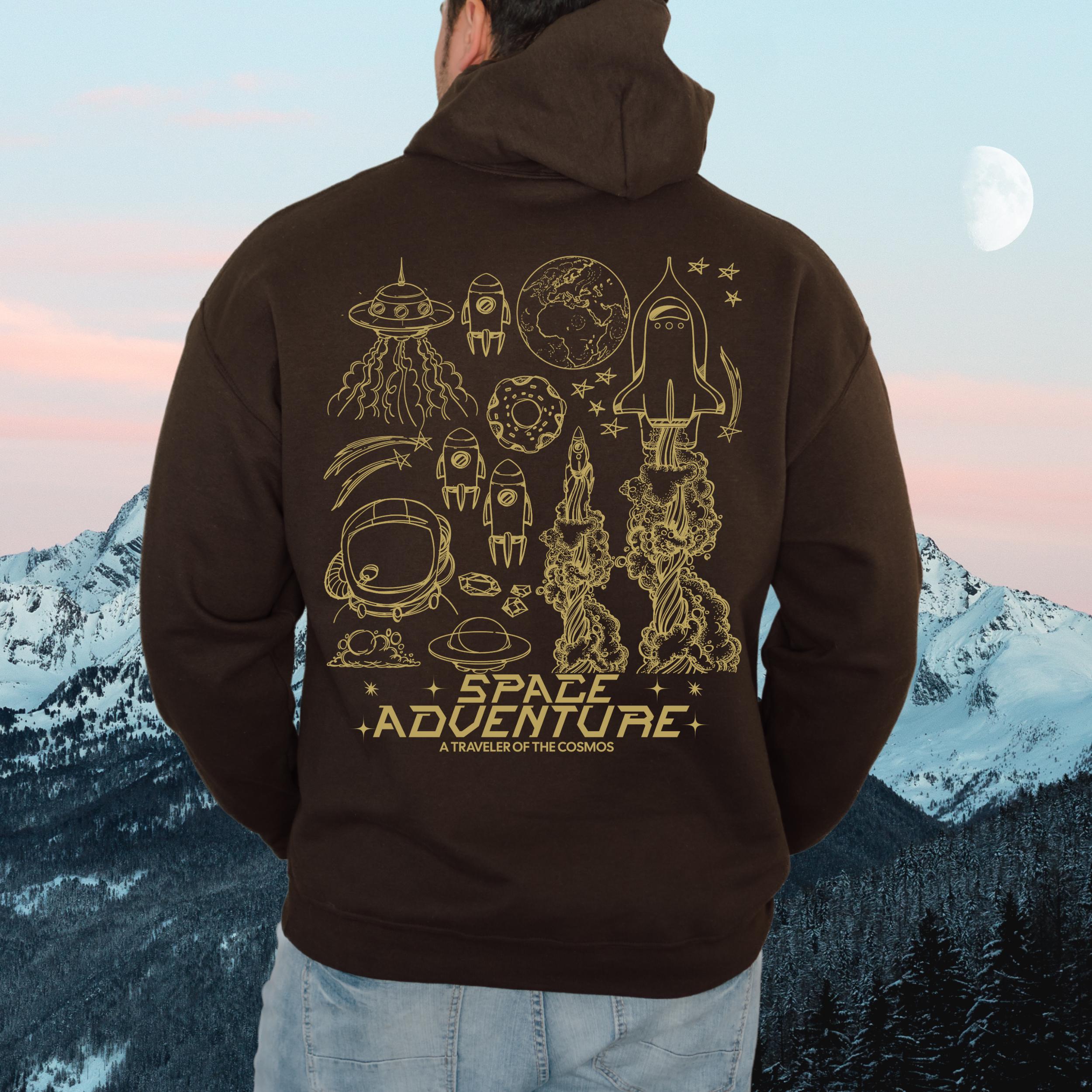 Space Adventure Hoodie, Sweatshirt for Space Lovers, Cosmic Gift