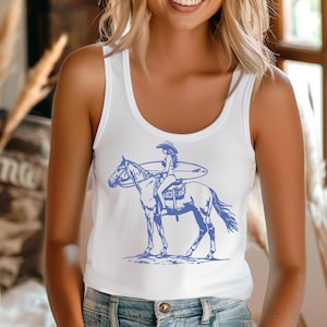 Coastal Cowgirl Tank Top, Western Cowgirl Tank Top, Rodeos, Country Concerts, Western Wear, Outdoor Activities, Horse Lovers