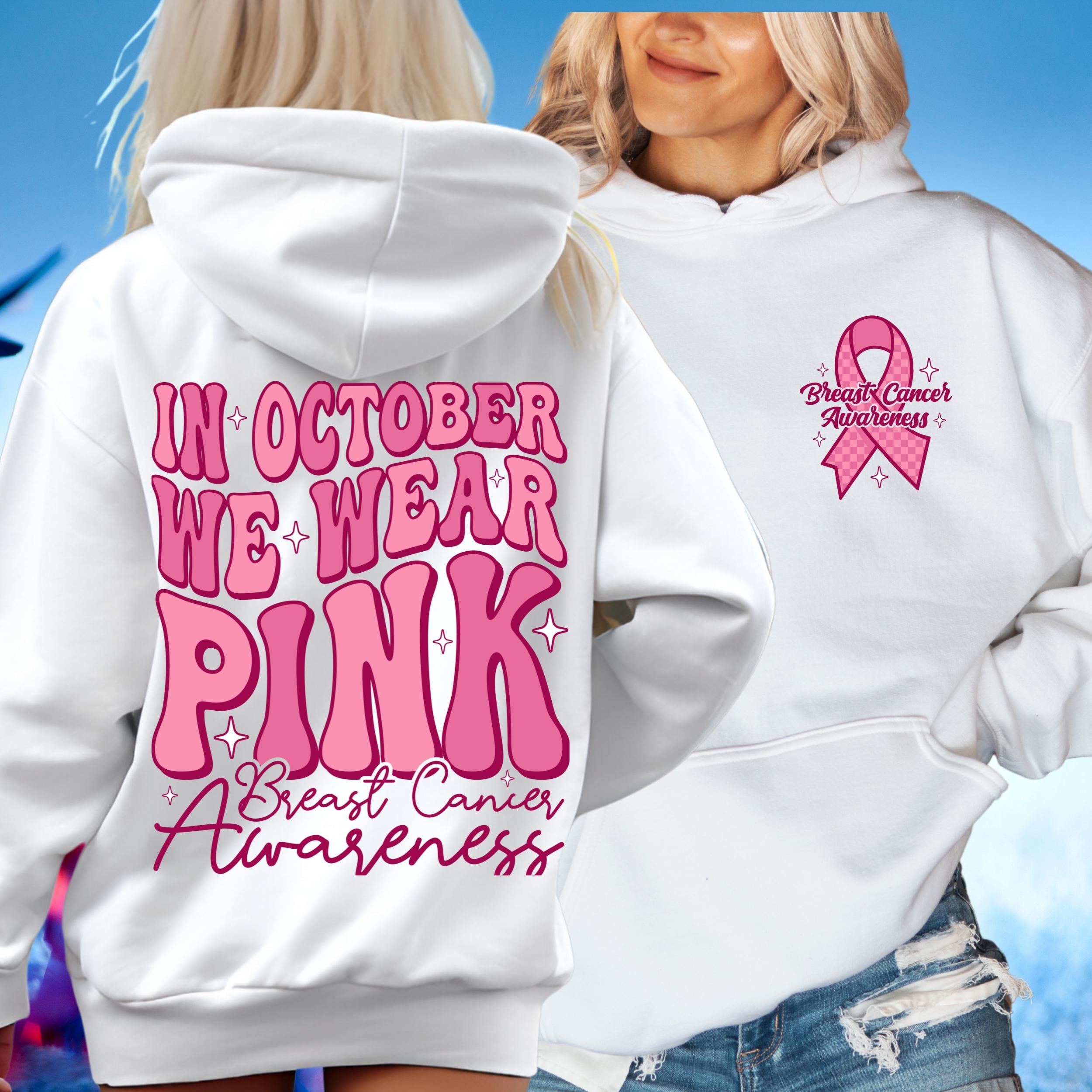 Sweat à Capuche Octobre Rose 2025 - Ruban De Lutte Contre Le Cancer Du Sein - Unisexe - Soutien Symbolique
