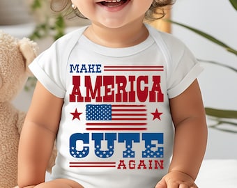 Make America Cute Again-romper voor baby's, 250e verjaardag, VS, cadeau pasgeboren