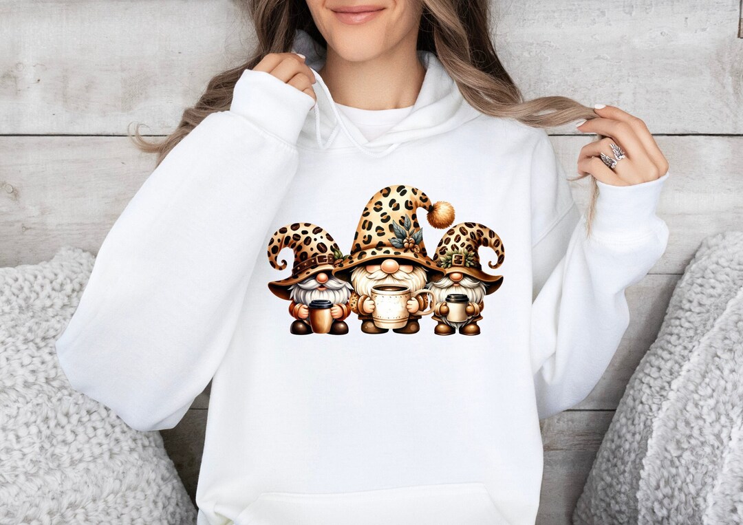 Gnome Hoodie, Coffee Gnome Sweatshirt, Cute Funny Fall Gnome Shirt