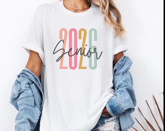 Camiseta de último año de 2026, Clase de 2026, Último primer día de último año, Camiseta retro, Regalo de graduación, Camiseta de la clase de último año, Regalo de graduación 2026, Comfort Colors®