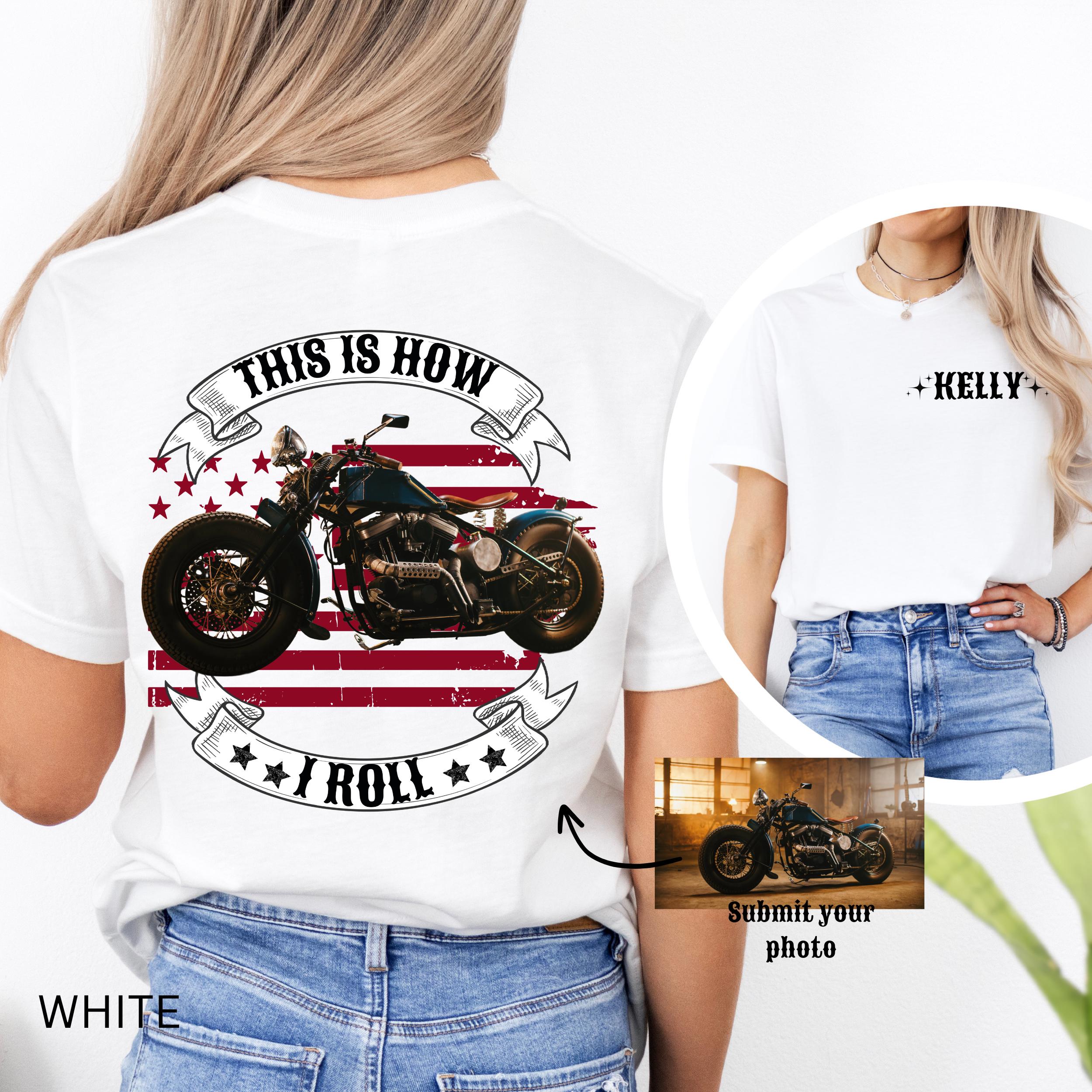 Biker T-Shirt 'Ride To Live' - 100% Baumwolle Vintage Look Herren