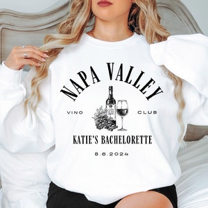 Personalized Bachelorette Sweatshirt, Bach Shirts, Custom Name Location Bachelorette Crewneck, Destination Bridal Party Shirt, Luxury Bach
