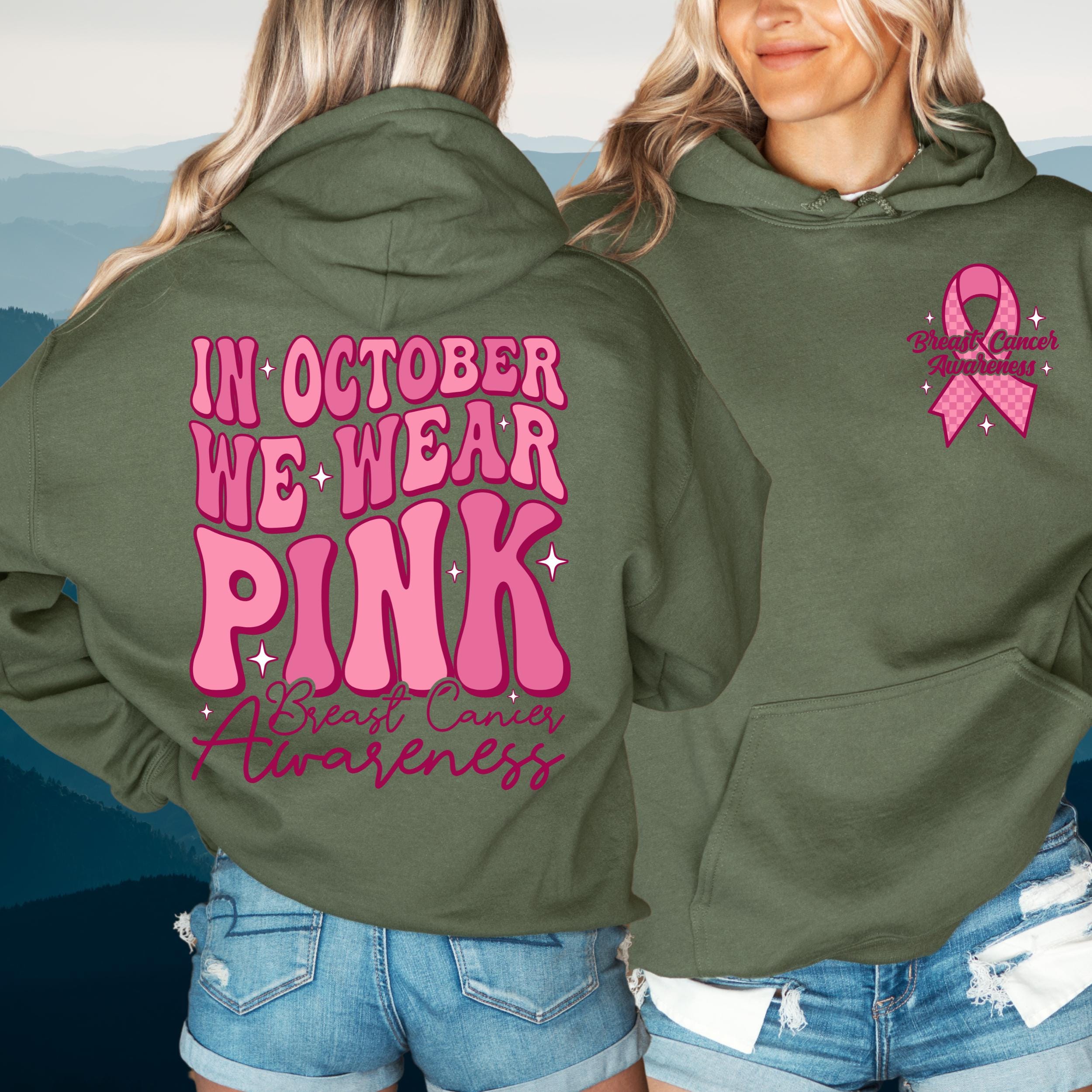 Générique Cancer Du Sein Octobre Rose, Sweat A Capuche Femme