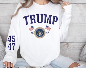 Sudadera con capucha del día de la inauguración de Donald Trump en 2025, regalo republicano, jersey de cuello redondo MAGA, jersey estadounidense, Make America Great Again, presidente Trump