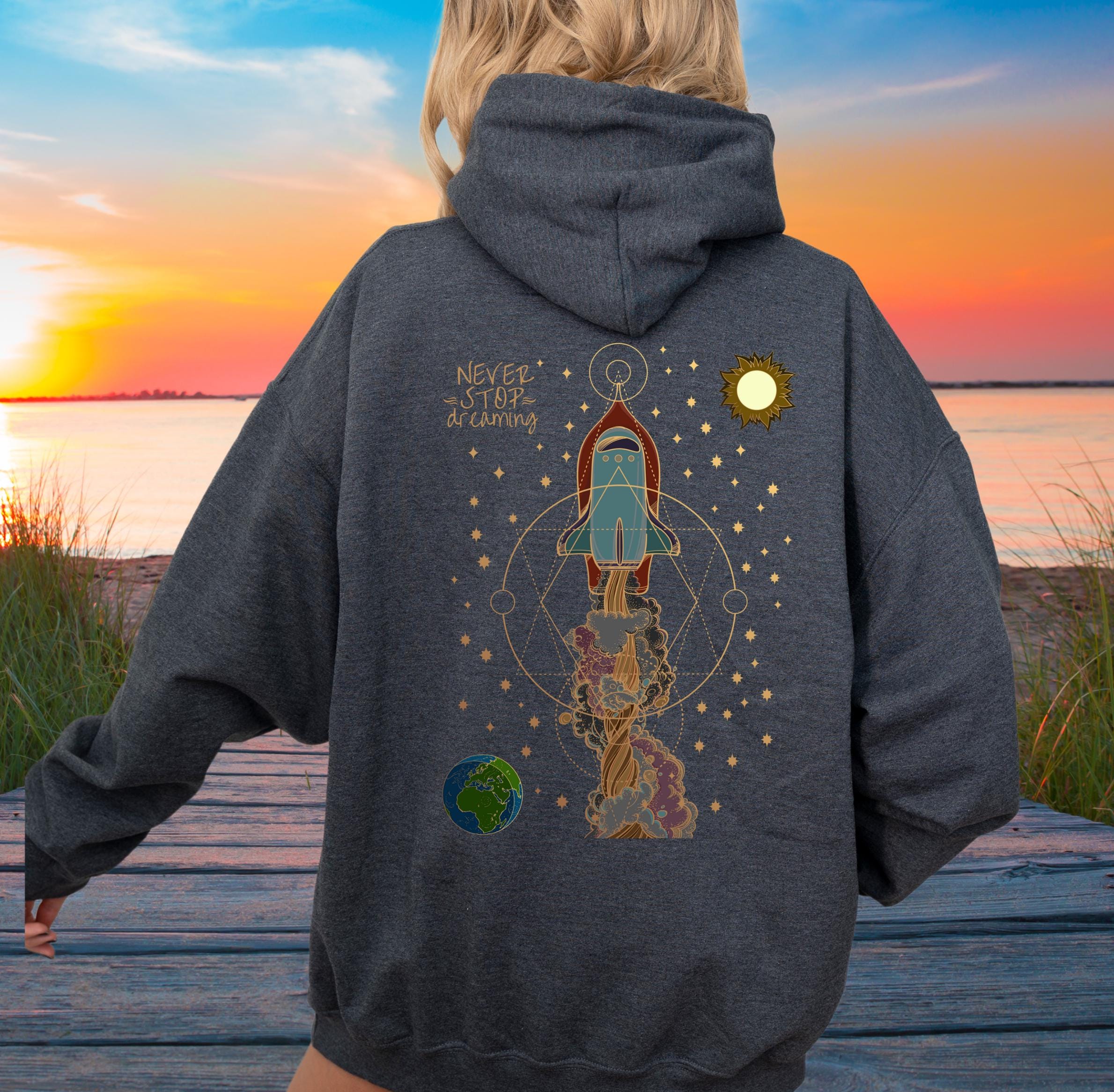 Rocket Hoodie, Space Shuttle Hoodie for the Space Explorer