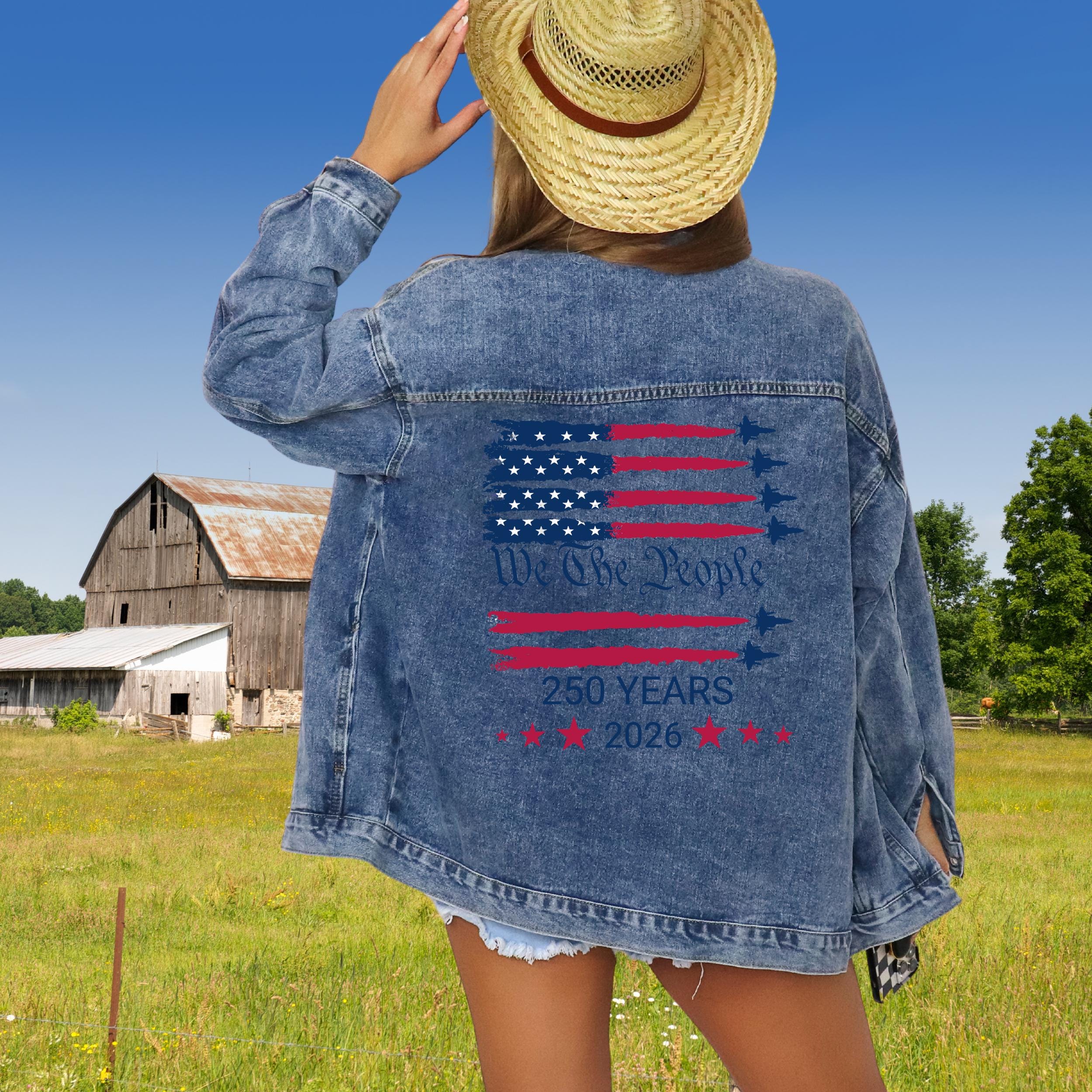 USA 250th Anniversary Denim Jacket | America Jean Jacket - Etsy