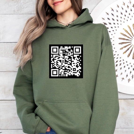 Funny F*ck off QR Code Hoodie With Video and Music, Adult Humor