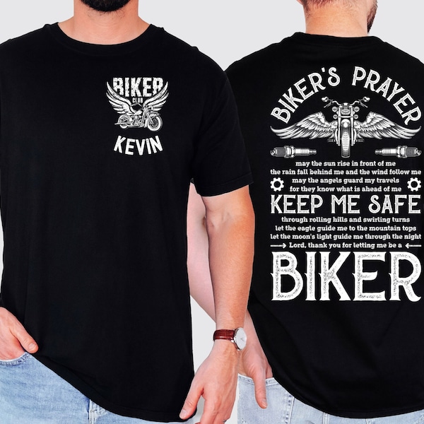 Personalized Biker Sweatshirt, Motorcycle Sayings Quotes and Funnies Shirt Biker's Prayer Riders Crewneck, Comfort Colors®, Motorcycle Gifts