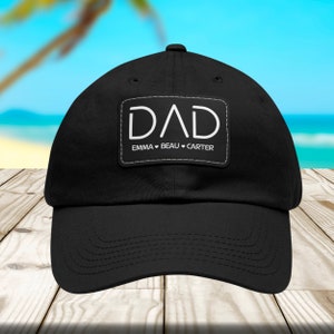Custom Dad Hat With Kids Names, Personalized Father&#39;s Day Cap, New Dad Gift, Trucker Hat, First Father&#39;s Day, Men&#39;s Hat
