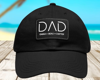 Custom Dad Hat With Kids Names, Personalized Father's Day Cap, New Dad Gift, Trucker Hat, First Father's Day, Men's Hat