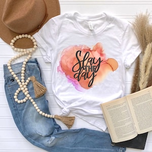 Slay the Day Unisex Jersey Short Sleeve Tee, Trendy, Cute, Women&#39;s
