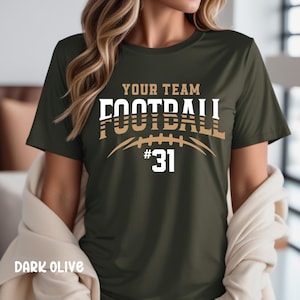 Camisa de futebol personalizada, camisa de dia de jogo, camisa de temporada de futebol personalizada, número personalizado, camiseta de mãe de futebol, camisa com nome de time, camisa de futebol