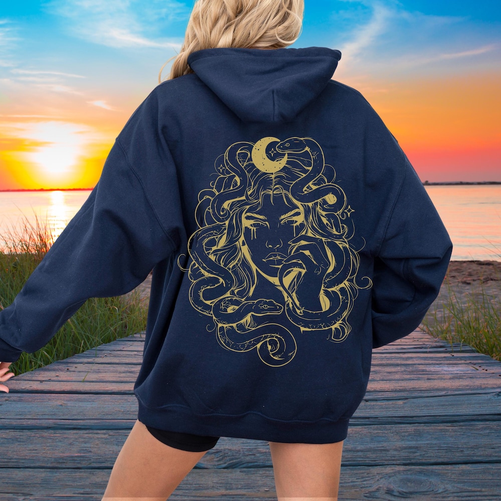 Mythical Snake Crewneck Feminist Shirt Girl Power,Medusa Snake Hoodie, Greek Mythology Unisex Sweatshirt, Goddess Medusa Witchy Shirt Livingmall
