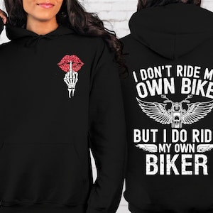 Motorcycle Hoodie, Funny Biker hoodie for Motorcycle lover. Vintage inspired design for the back and the front may be customized.
