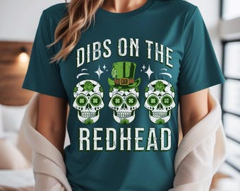 Me quedo con la camiseta pelirroja, unisex, día de San Patricio, divertido día de San Patricio, divertido trébol, camiseta para pelirrojo, regalo para pelirrojo 2025, San Patricio