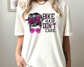 Motorcycle Shirt, Bike Hair Don't Care T Shirt, Girl Rider