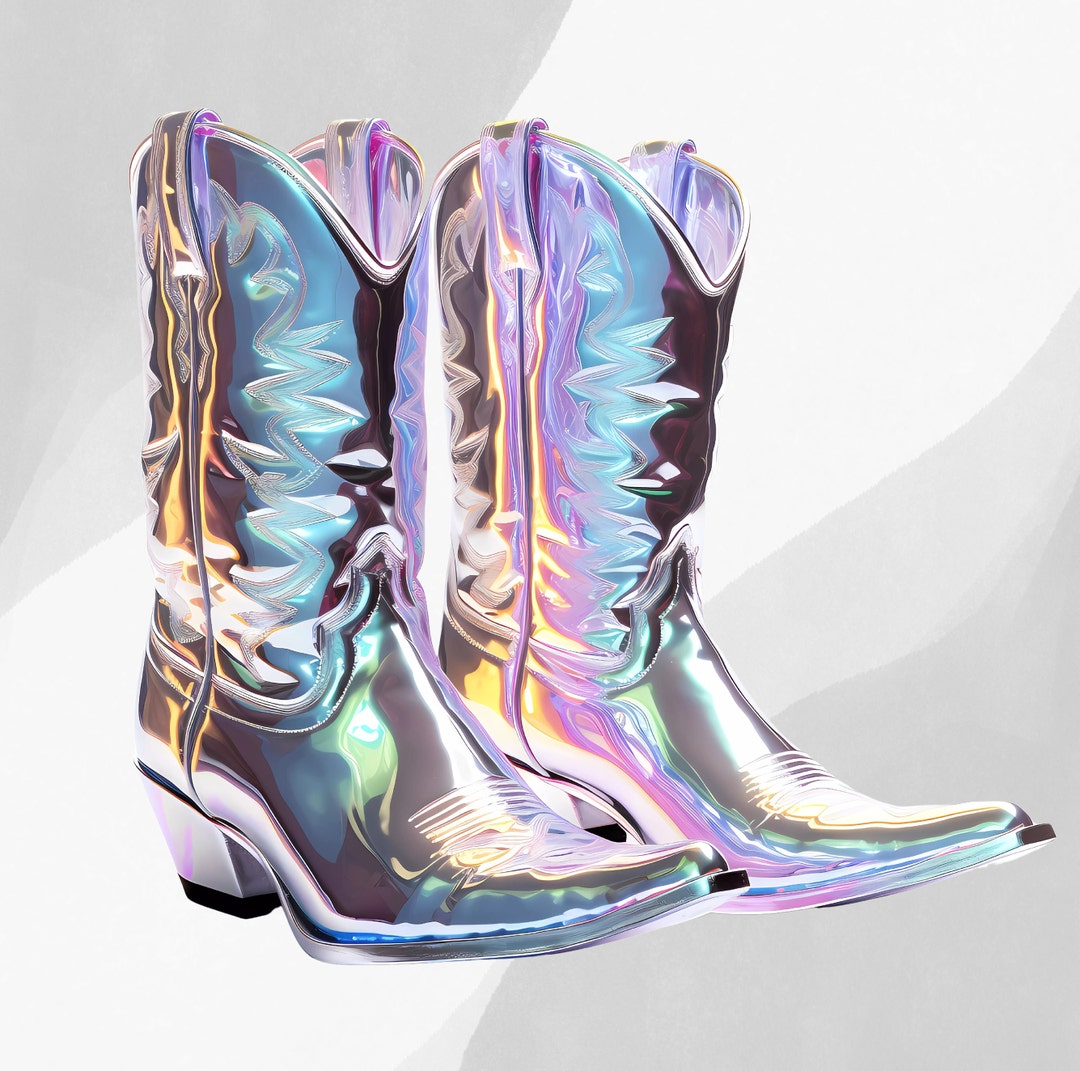 holographic cowboy boots