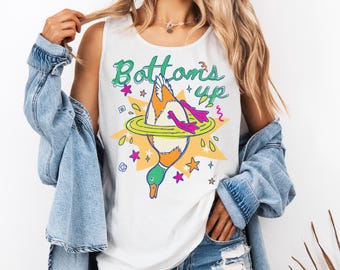 Comfort Colors Bottoms Up Funny Duck Tee & Tank