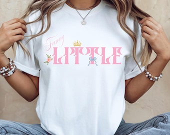 Big Little Sorority Reveal Shirts, Fancy Big Little, Girly Pink Coquette, Y2K Sorority, Trendy Big Little Tees, Trendy 2000's