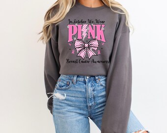 Sweat Octobre Rose « En Octobre Nous Portons Du Rose » - Unisexe, 241 G | Sensibilisation Cancer Du Sein - 5