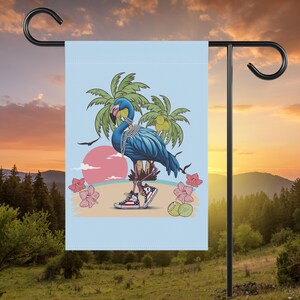 Harris Walz Blue Flamingo Garden Flag, Kamala Harris 2024 Yard Sign, Hope is Making a Comeback, Democrat Lawn Sign, Harris Walz 2024 Sign
