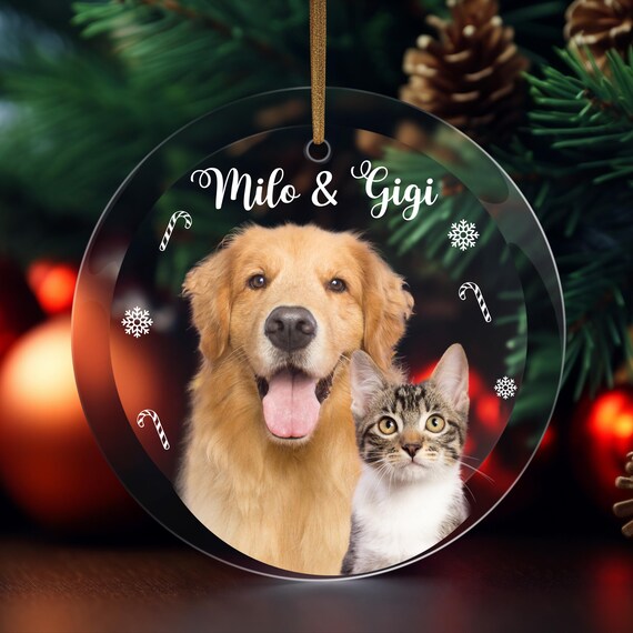 【未使用品】ナタリーレテ 犬 オーナメント ハンドペイント 硝子 クリスマス パーソナライズされたペットオーナメントガラス、カスタム犬