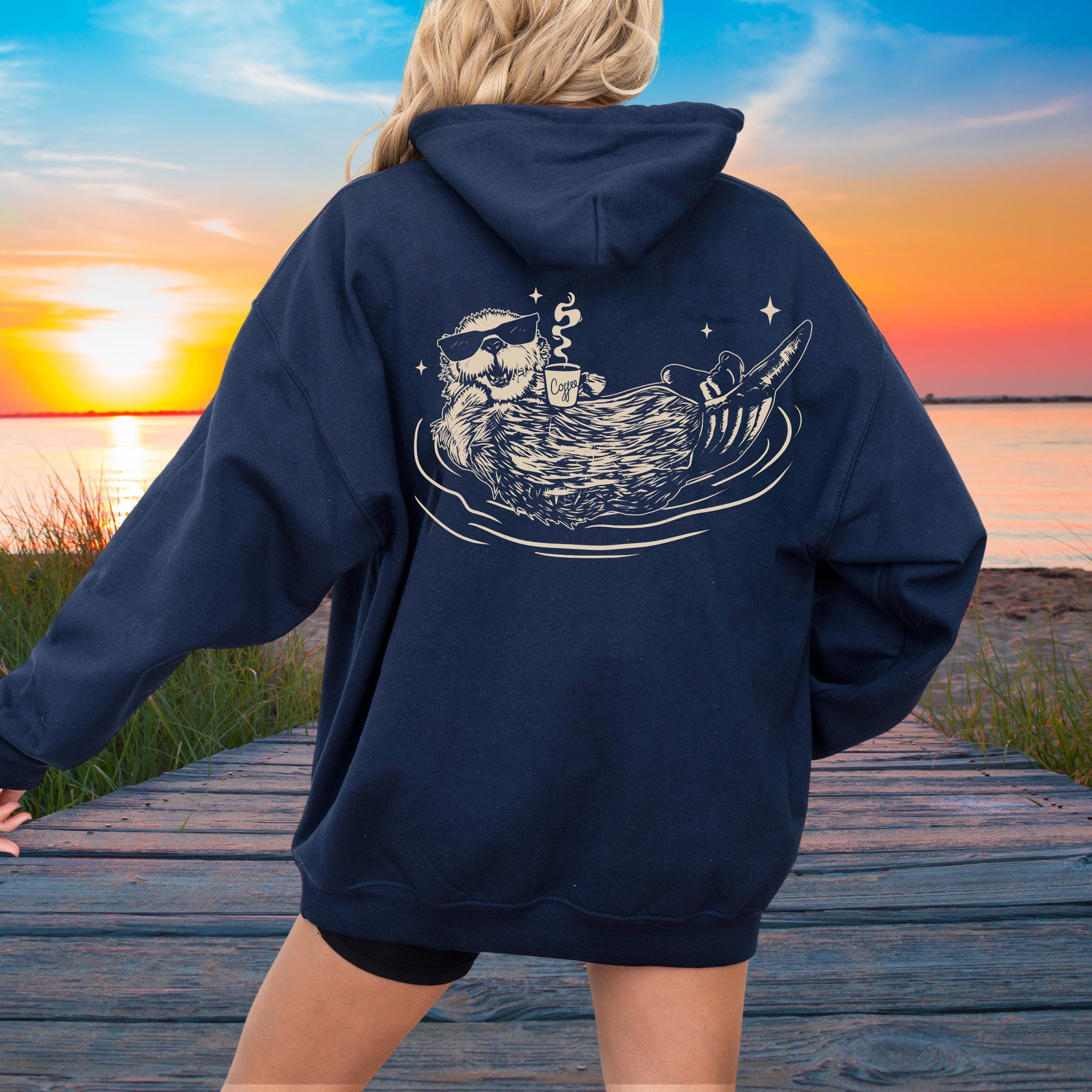 Sea Otter Merch Vintage Sea Otters Pullover Hoodie – Kuscheliger Otter Kapuzenpullover