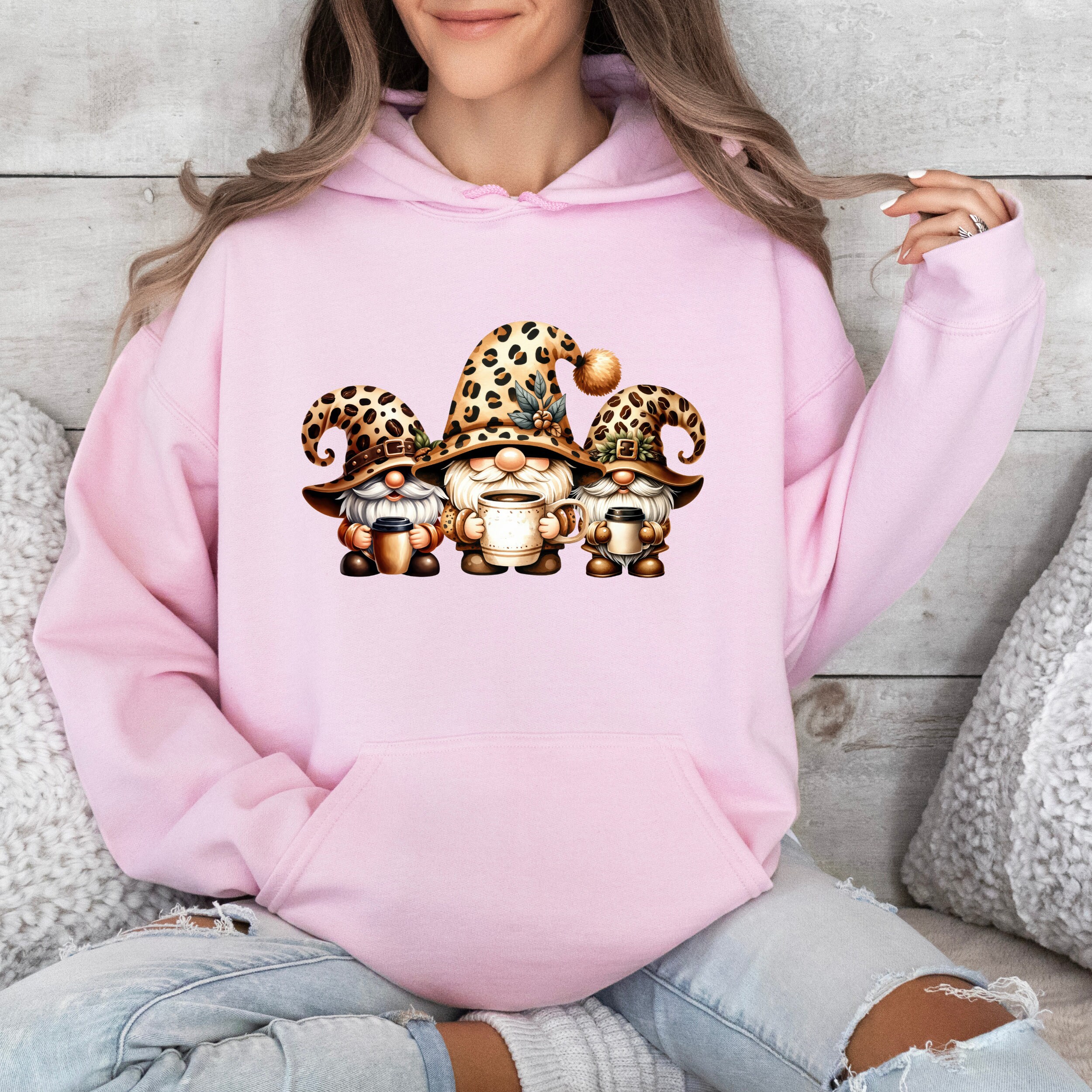 Gnome Hoodie, Coffee Gnome Sweatshirt, Cute Funny Fall Gnome Shirt
