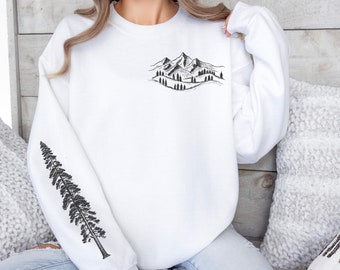 Adventure Awaits Sweatshirt for Camping Lovers, Mountain Explorer Gift, Outdoor Enthusiast Shirt, Hiking Crewneck