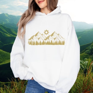 Nature Hoodie, Cottage Core Clothing, Mountain Hiking Gift, Y2K Hoodie, Forest Core, Camping Aesthetic, Nature Lover Gift, Adventurer