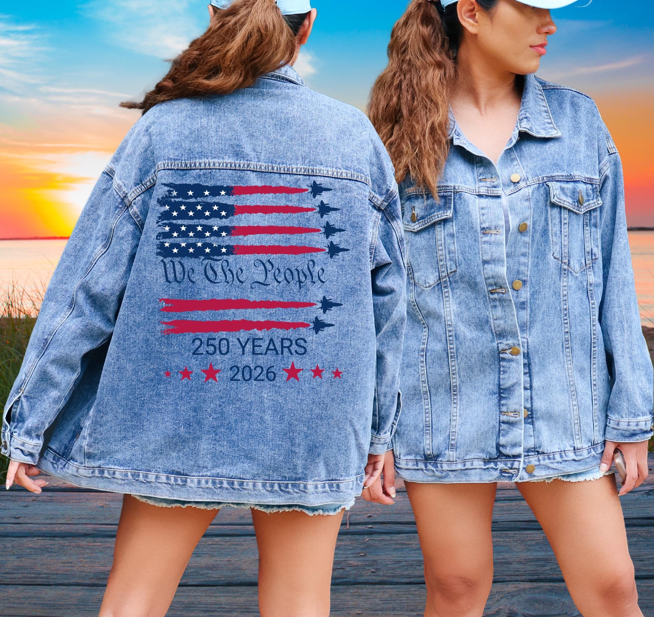 USA 250th Anniversary Denim Jacket | America Jean Jacket - Etsy