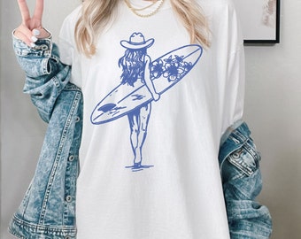 Coastal Cowgirl Shirt, Comfort Colors® Vintage Inspired Western Aesthetic Rodeo Shirt Retro Concert, Gift For Cowgirl, Long Live Cowgirls