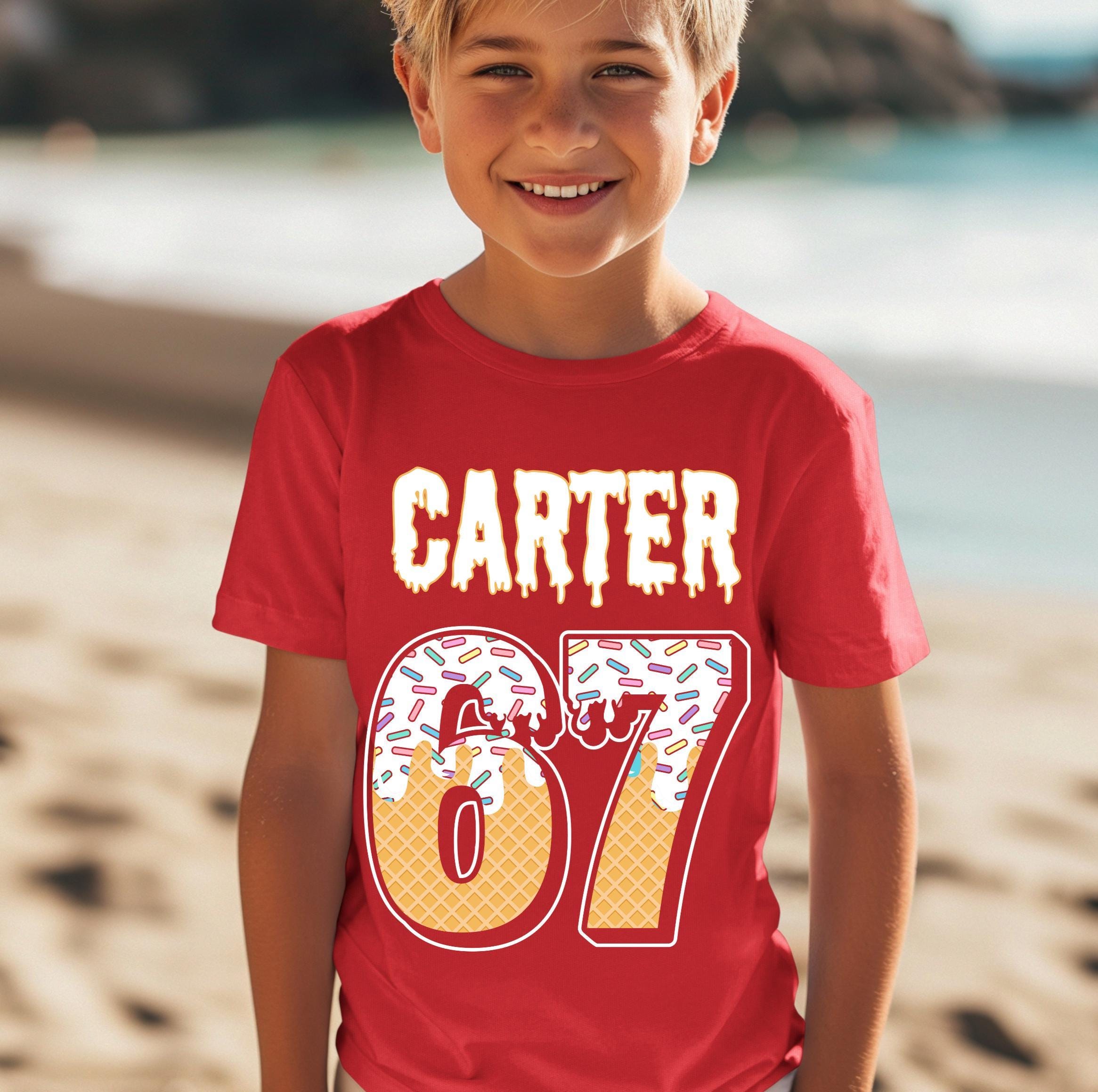 67 Custom Youth Shirt, Ice Cream Lovers, Six Seven Funny Meme, 67 Birthday Gifts, Funny Halloween Costume for Kids