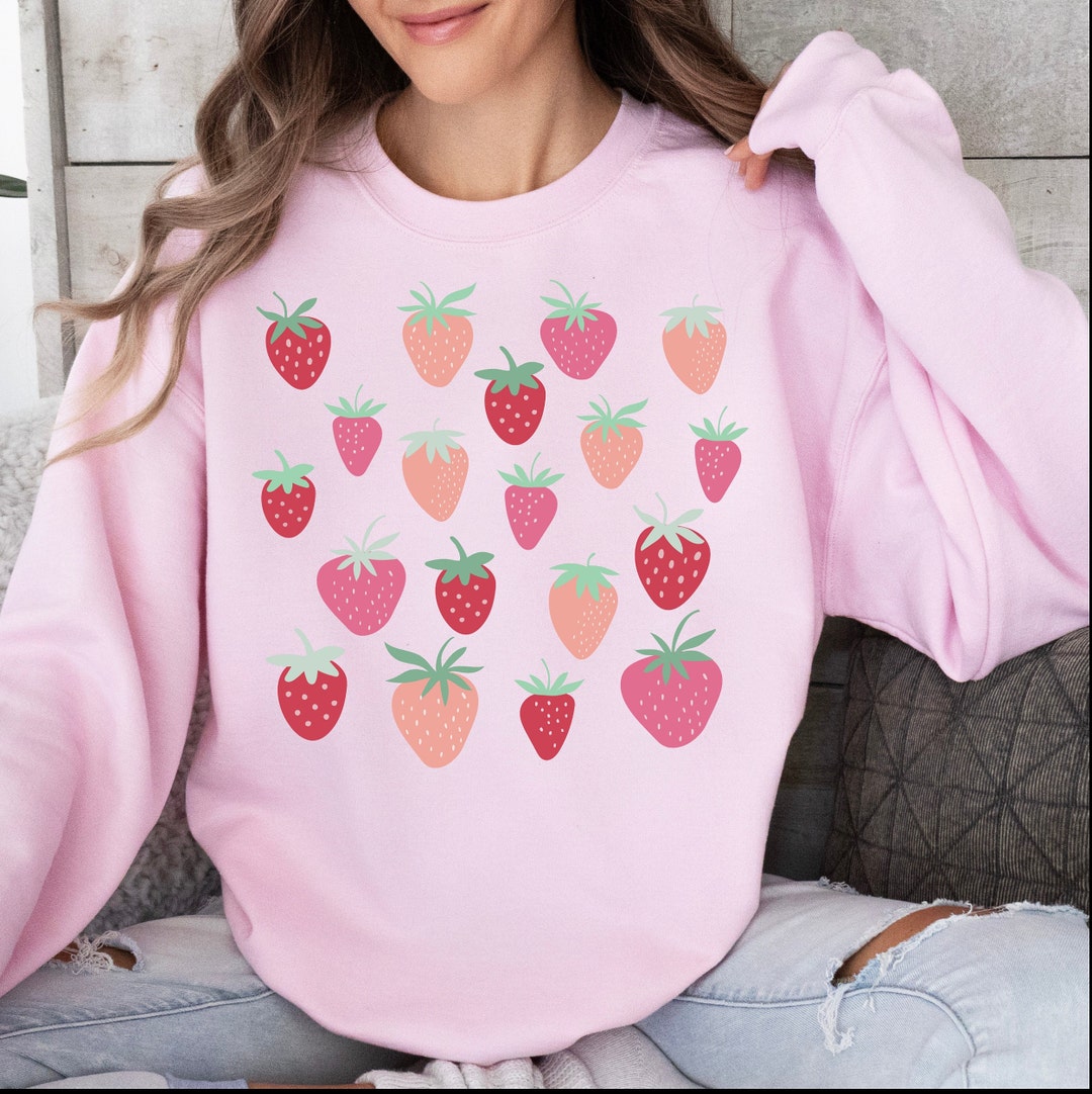 Strawberry Shirt, Cottagecore Clothes, Aesthetic Garden Sweatshirt ...