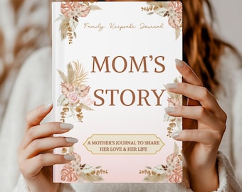 Custom Mom's Story Hardcover Journal, Personal Mother's Day Gift Personalized Notebook Journaling Gift Family Keepsake Memory Book Best GIft
