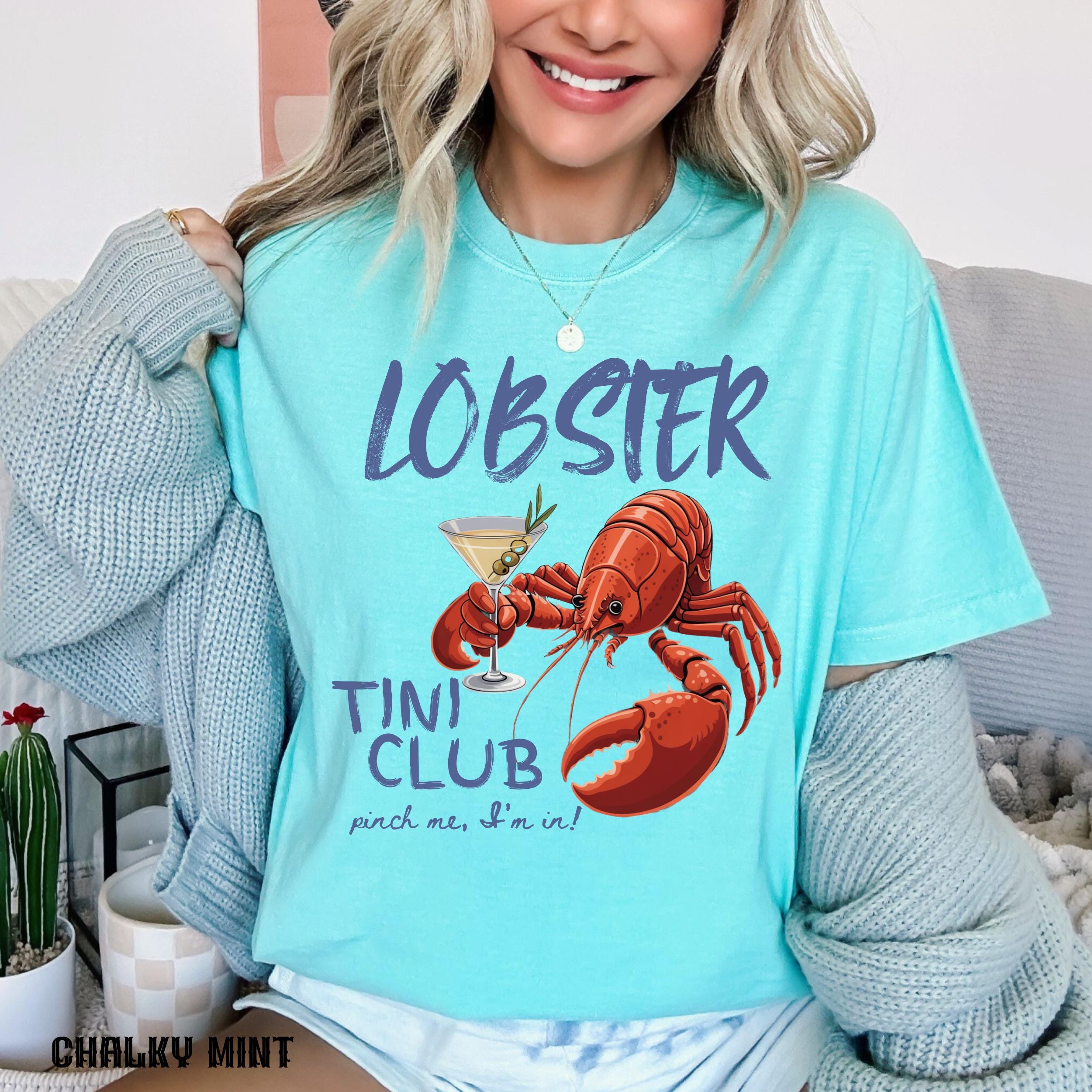 Lobster Tini Club Shirt, Fun Seafood Tee, Lobster Party Shirt