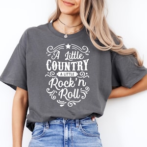 Little Country Little Rock and Roll Shirt, Music Festival Tee, Old School Rock, Retro 80's T Shirt, Music Lover, Band Merch, 90's Vibe