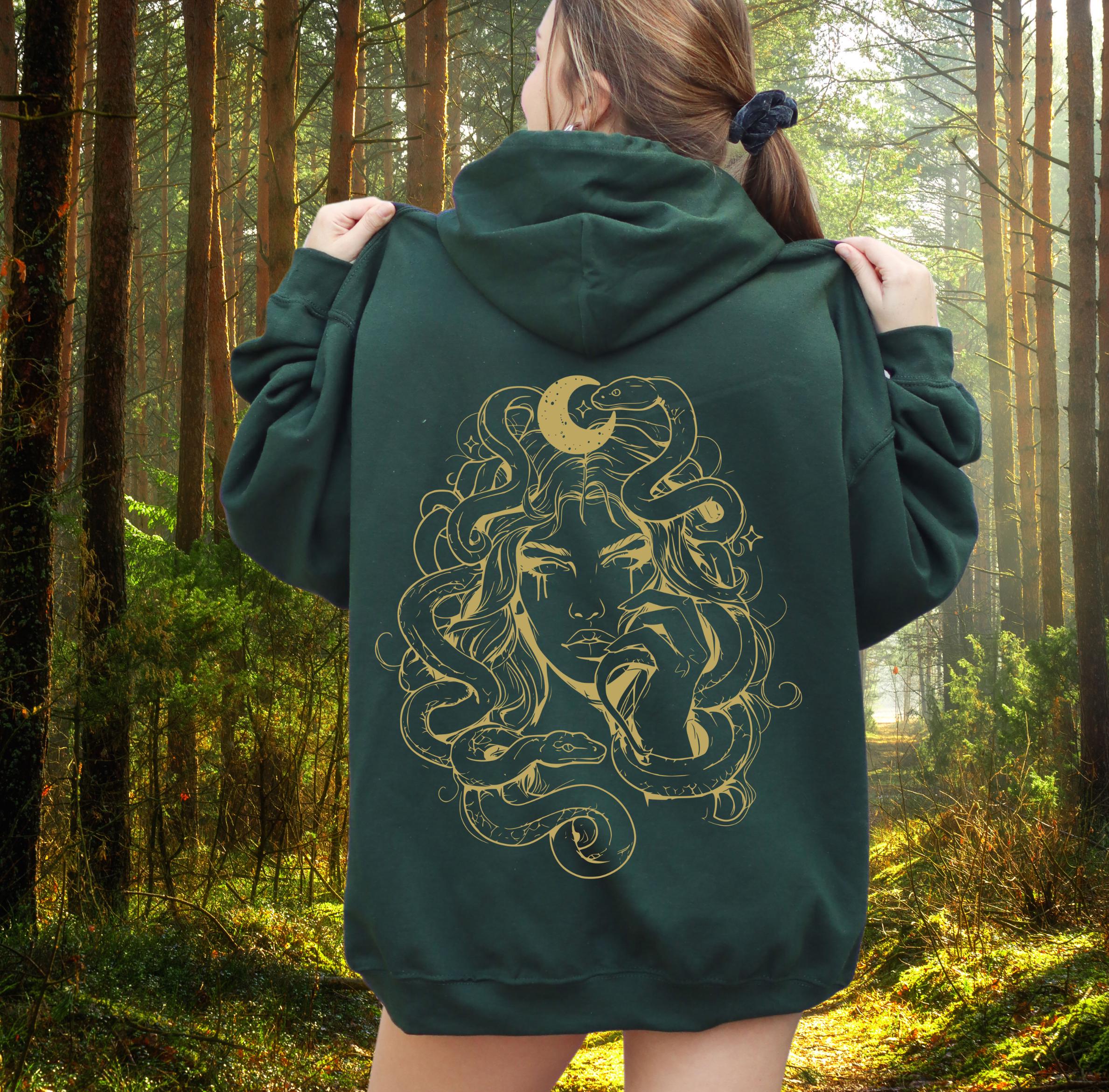 Medusa Snake Hoodie, Greek Mythology Unisex Sweatshirt, Goddess