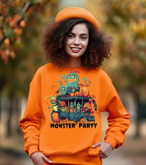Moletom Monster Party com gola redonda, Halloween, Temporada