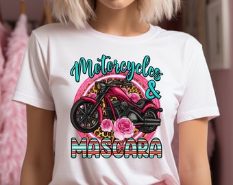 Motorcycle Shirt, Motorcycles and Mascara Biker Tee Girl Rider